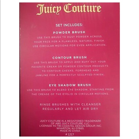 NEW‼️ JUICY COUTURE COSMETIC BRUSH SET OF 3 - Picture 2 of 2